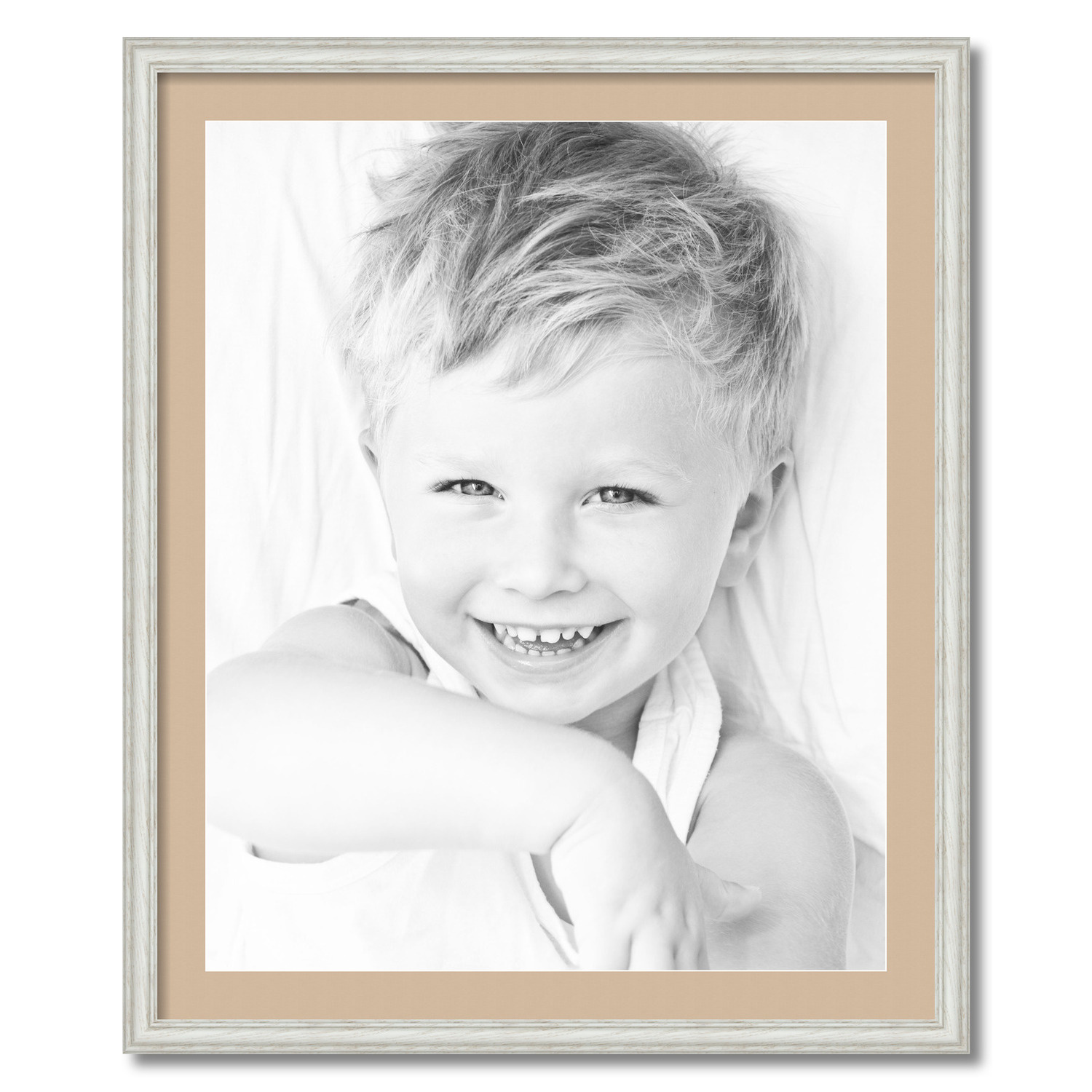 ArtToFrames Matted 28x34 White Picture Frame with 2" Mat, 24x30 Opening 4098