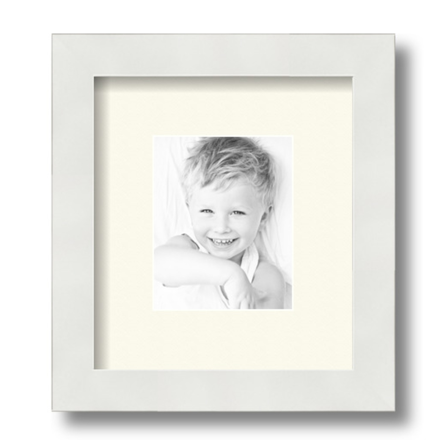 ArtToFrames Matted 7.5x9 White Picture Frame with 2" Mat, 3.5x5 Opening 3966