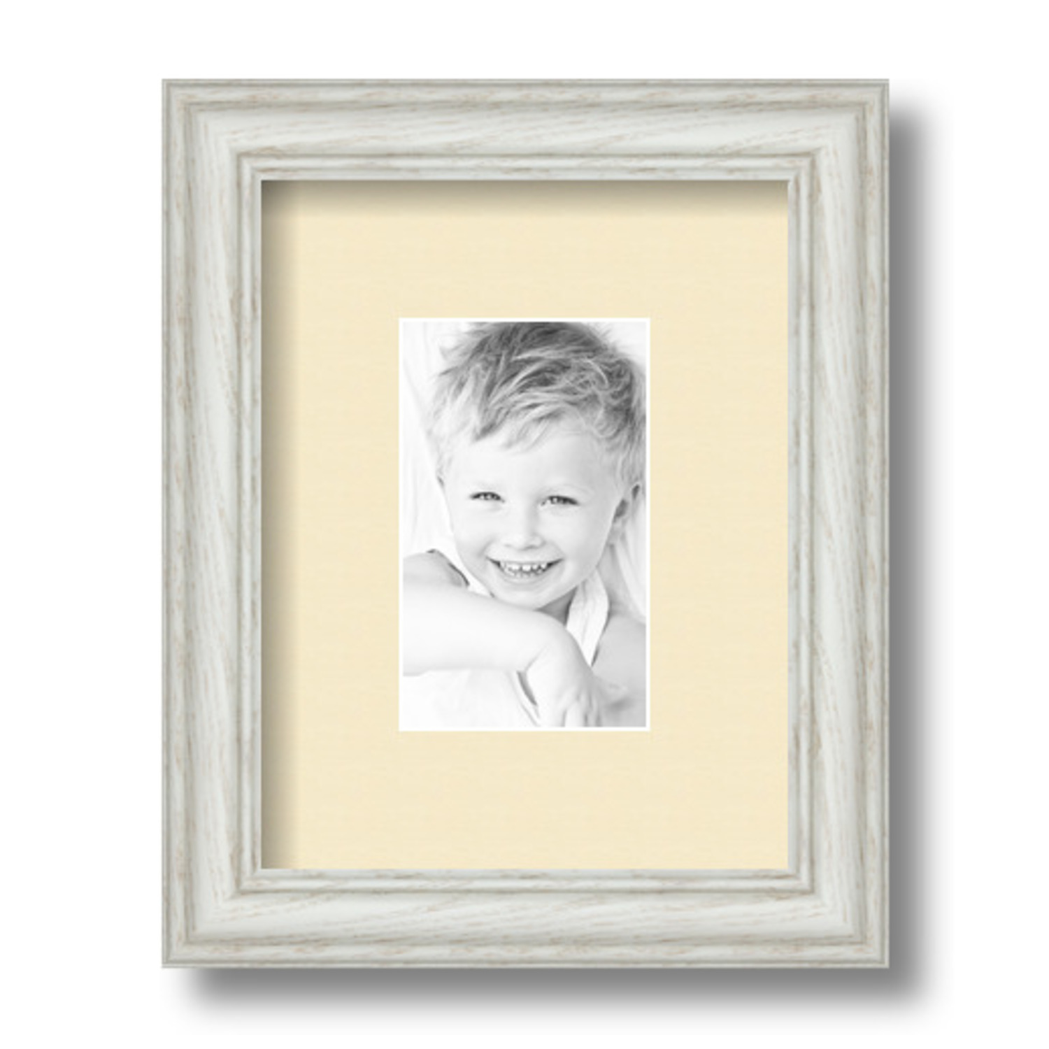 ArtToFrames Matted 7x9 White Picture Frame with 2" Mat, 3x5 Opening 4098