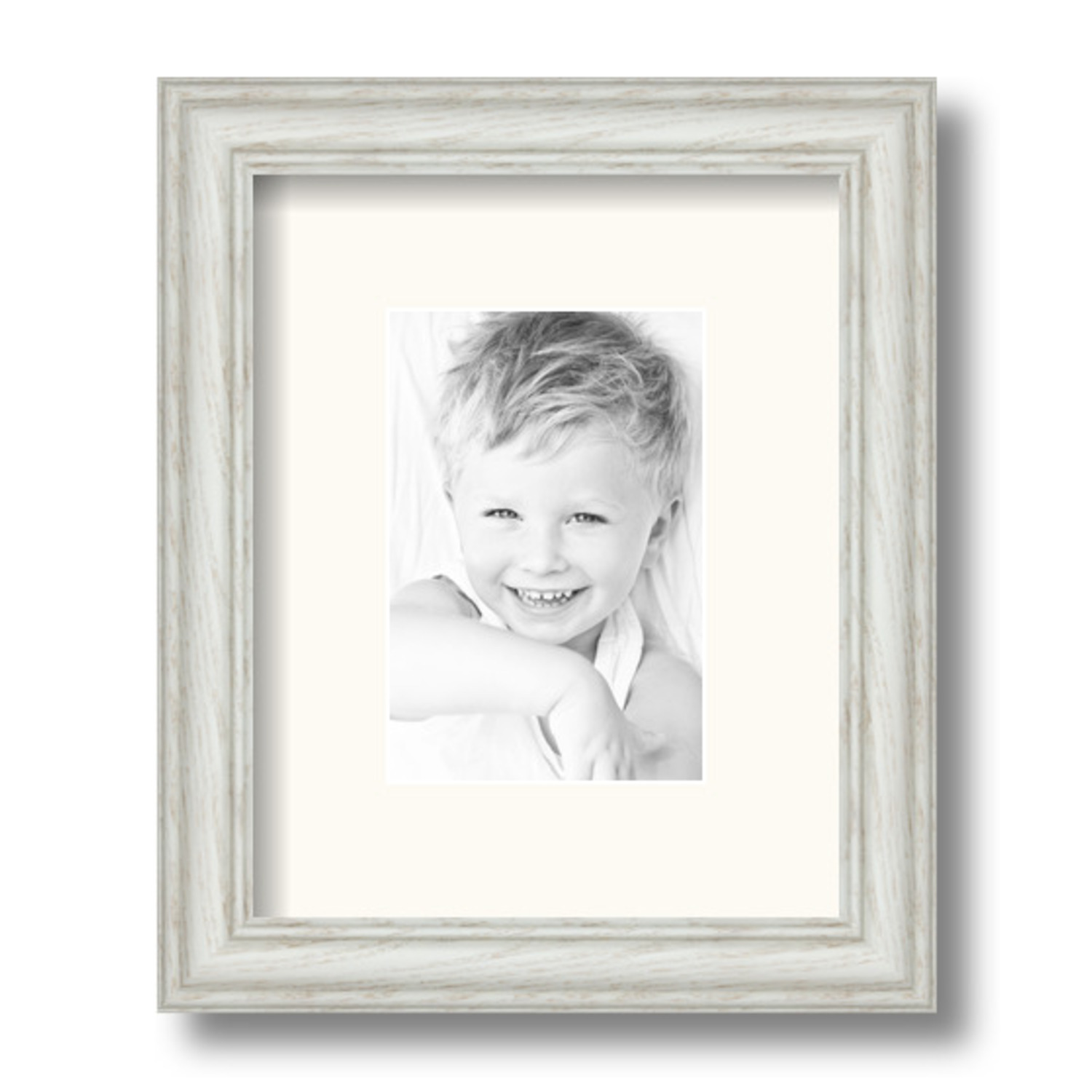 ArtToFrames Matted 8x10 White Picture Frame with 2" Mat, 4x6 Opening 4098