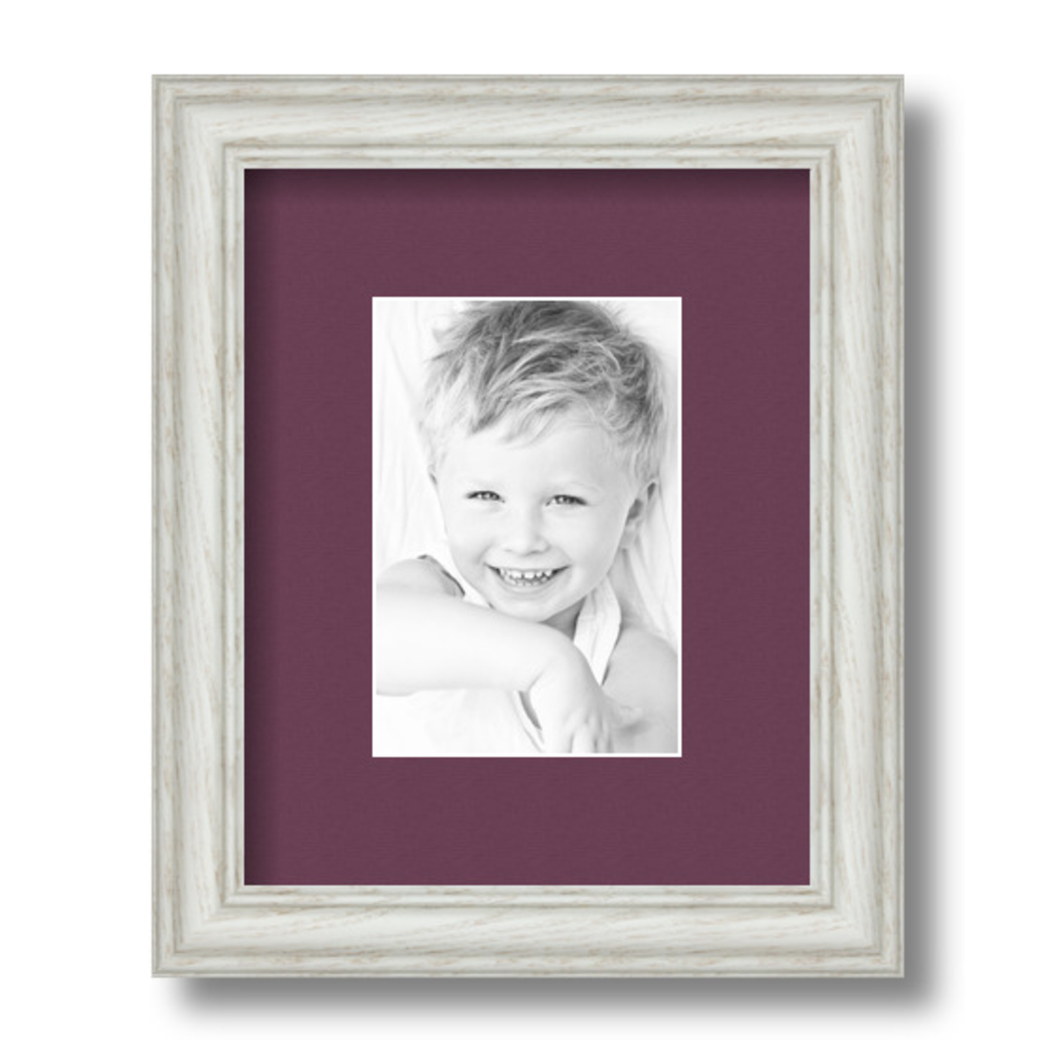 ArtToFrames Matted 8x10 White Picture Frame with 2" Mat, 4x6 Opening 4098