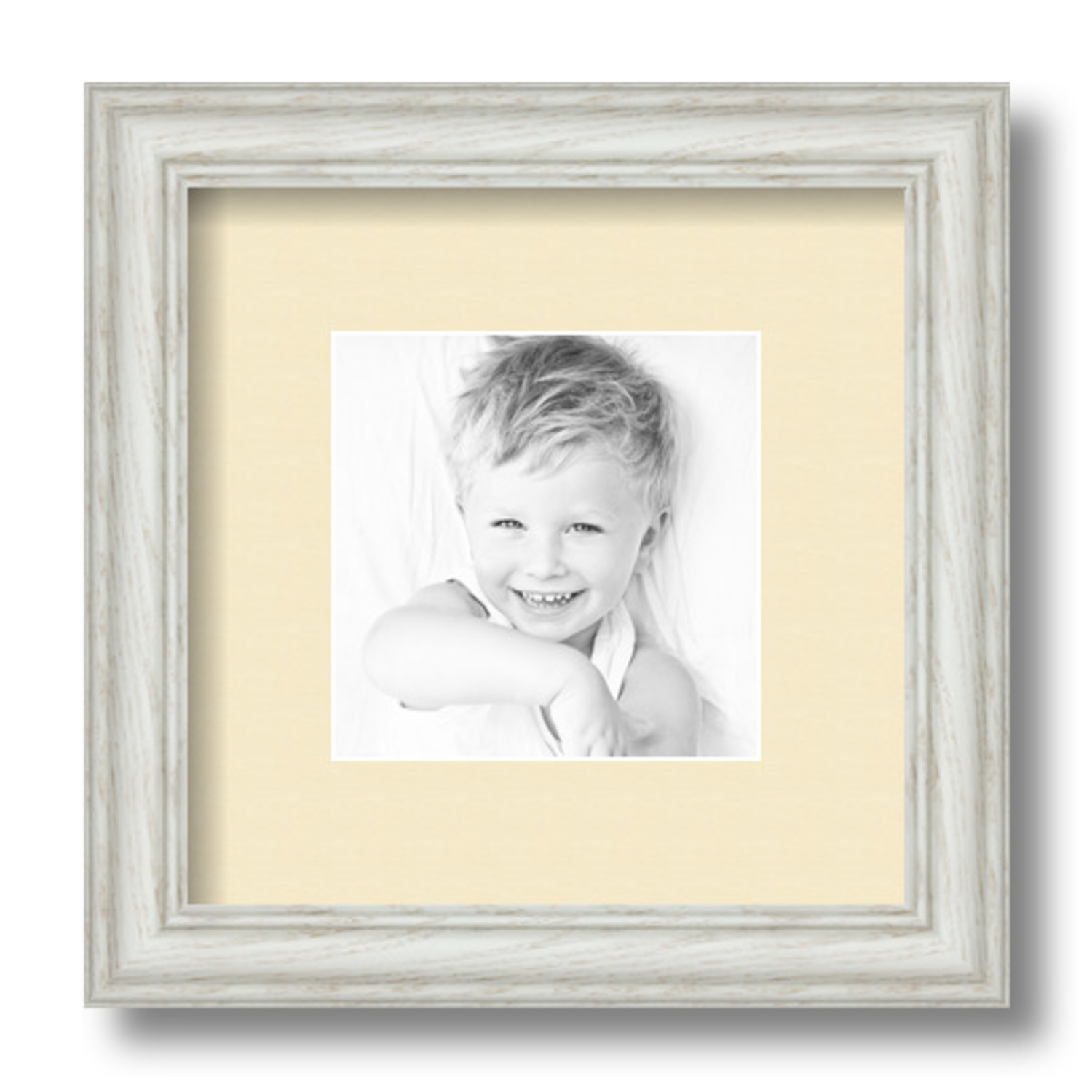 ArtToFrames Matted 9x9 White Picture Frame with 2" Mat, 5x5 Opening 4098