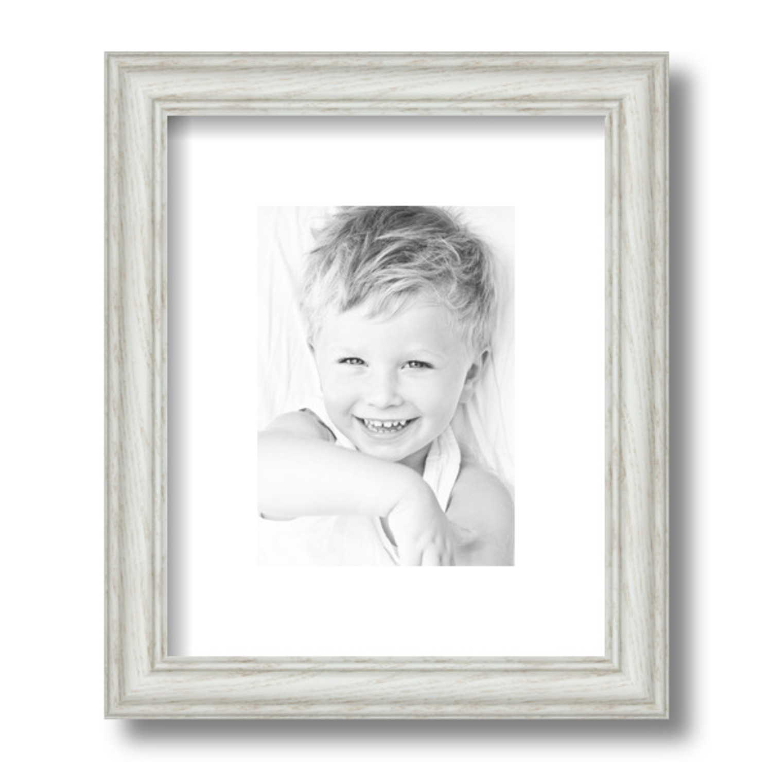 ArtToFrames Matted 9x11 White Picture Frame with 2" Mat, 5x7 Opening 4098