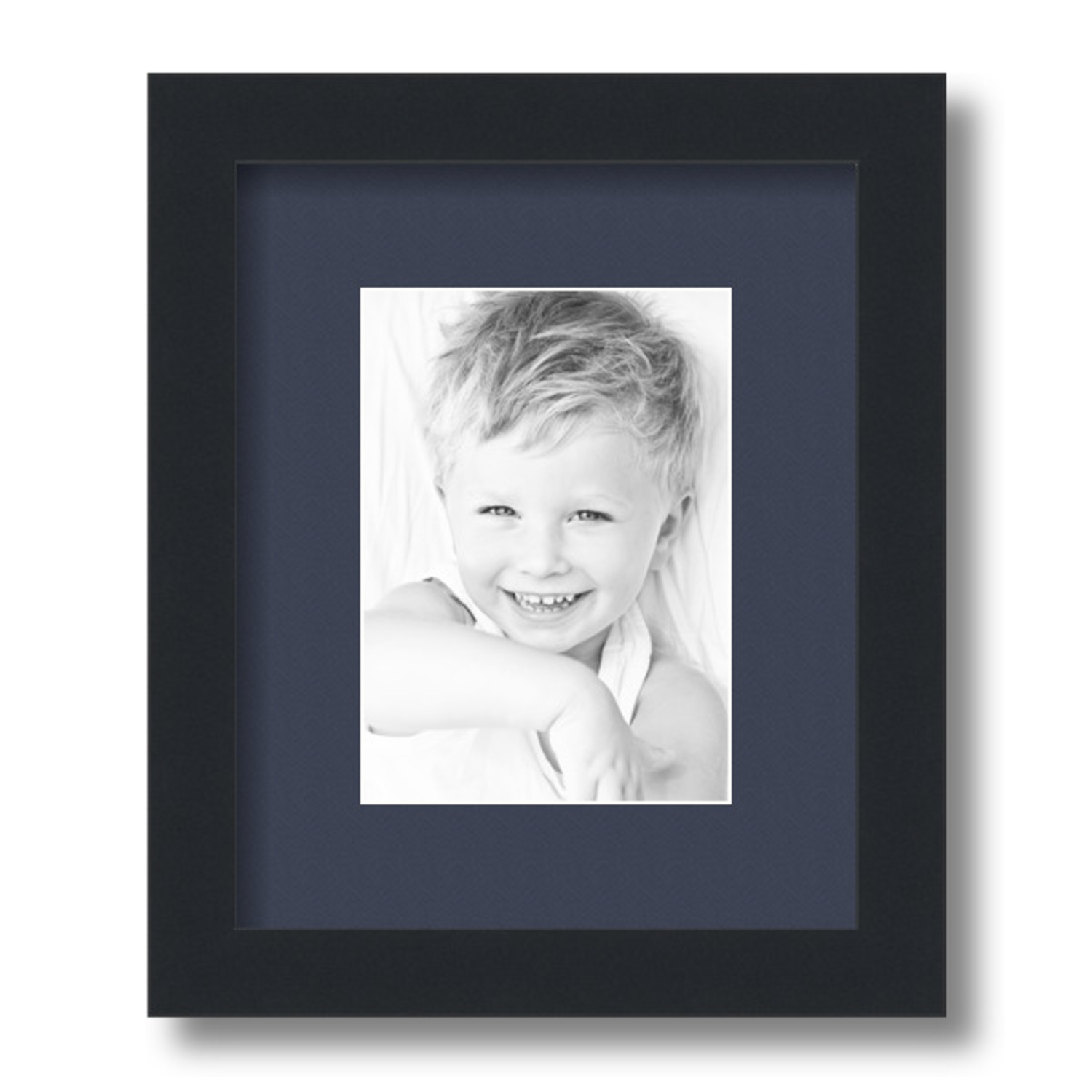 ArtToFrames Matted 9x11 Black Picture Frame with 2" Mat, 5x7 Opening 3926