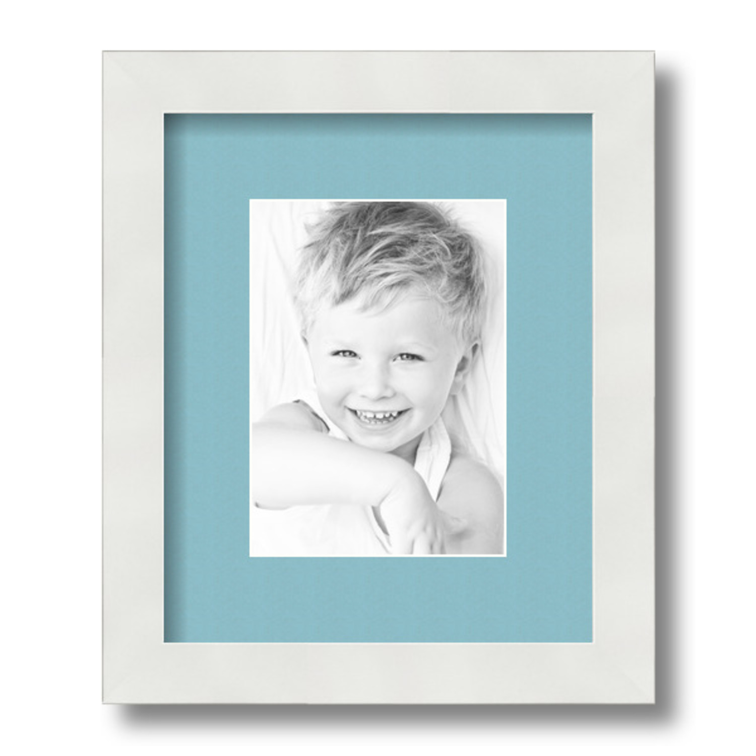 ArtToFrames Matted 9x11 White Picture Frame with 2" Mat, 5x7 Opening 3966