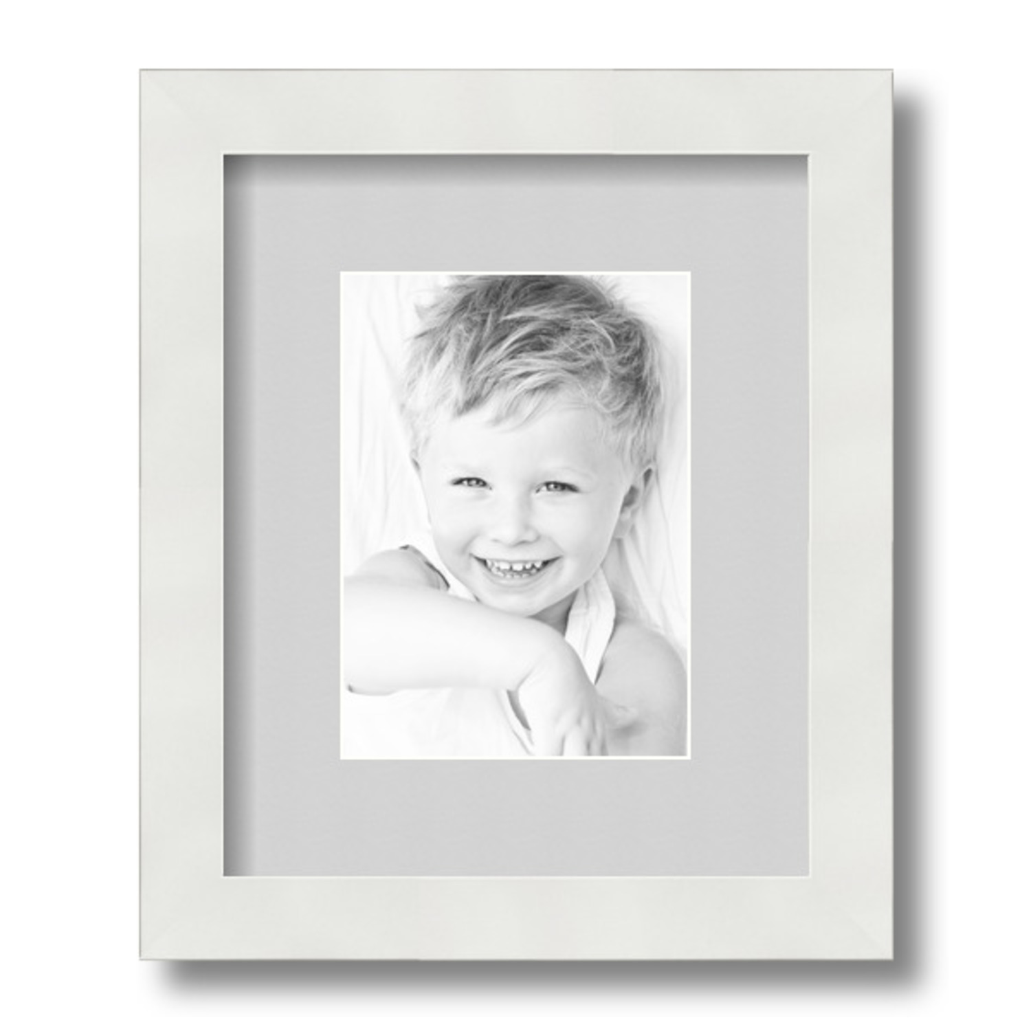 ArtToFrames Matted 9x11 White Picture Frame with 2" Mat, 5x7 Opening 3966