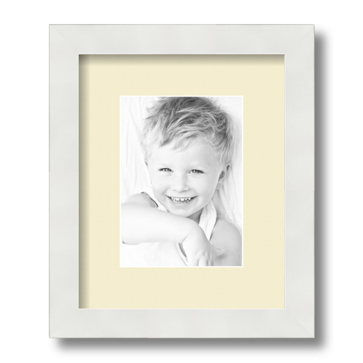 ArtToFrames Matted 9x11 White Picture Frame with 2" Mat, 5x7 Opening 3966