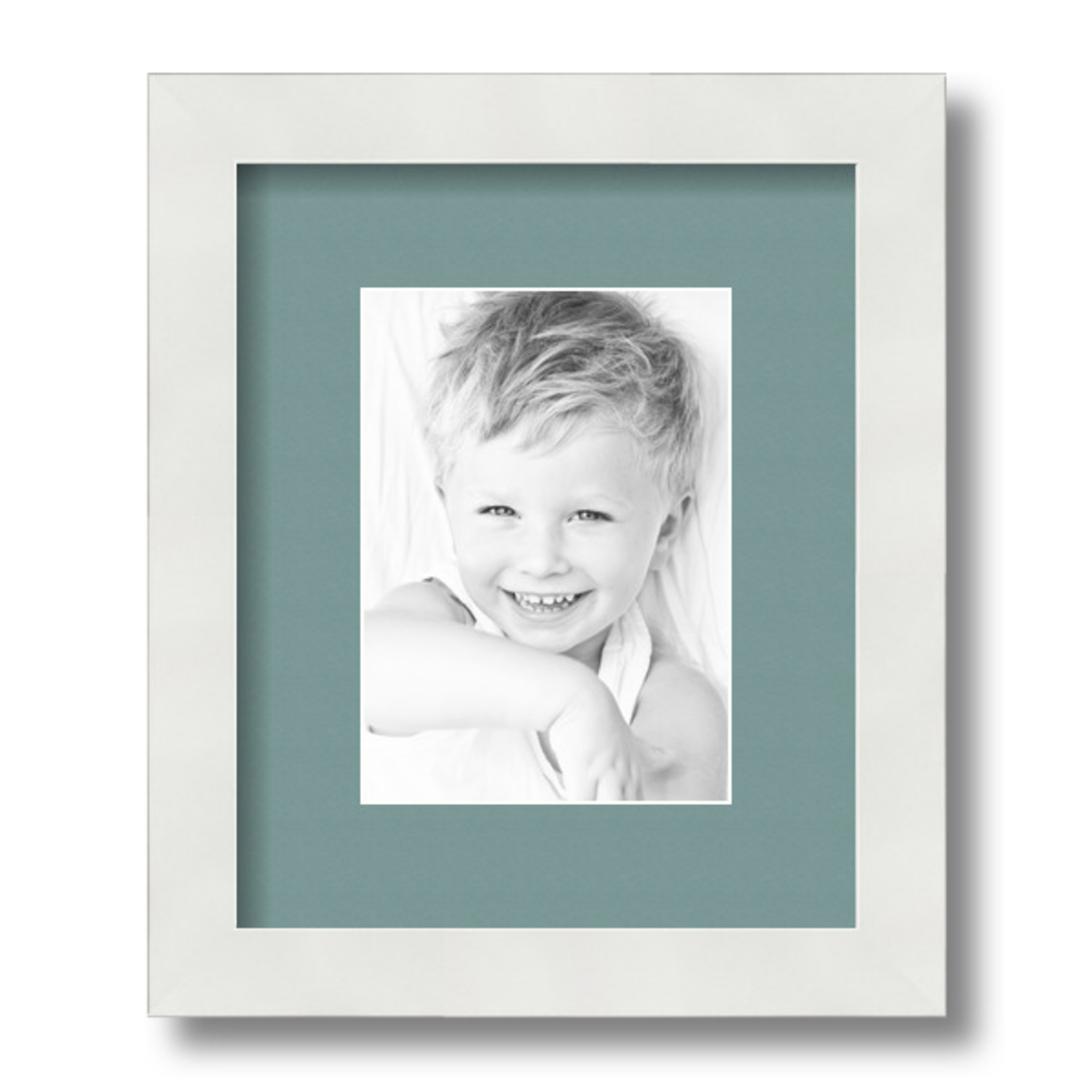 ArtToFrames Matted 9x11 White Picture Frame with 2" Mat, 5x7 Opening 3966