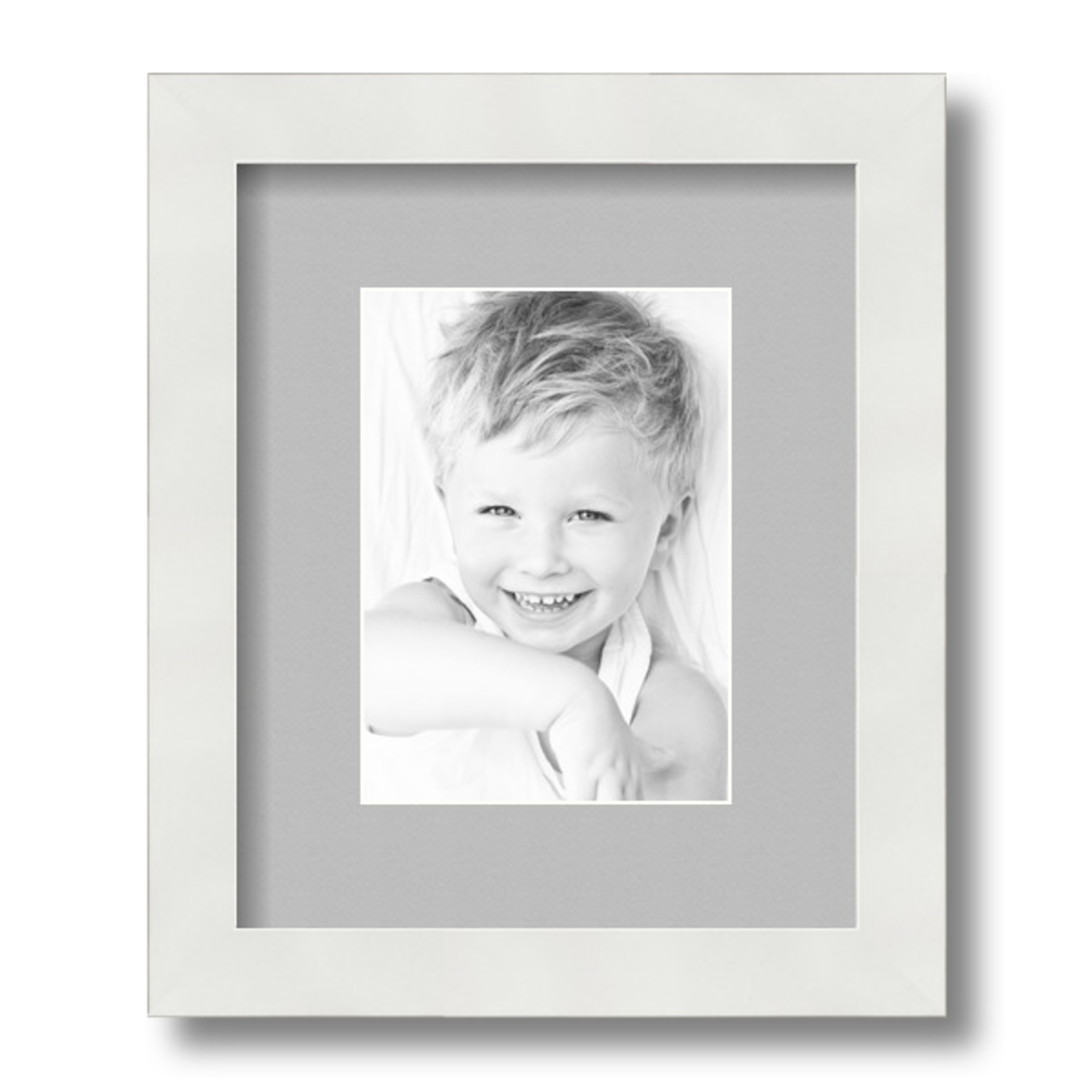 ArtToFrames Matted 9x11 White Picture Frame with 2" Mat, 5x7 Opening 3966