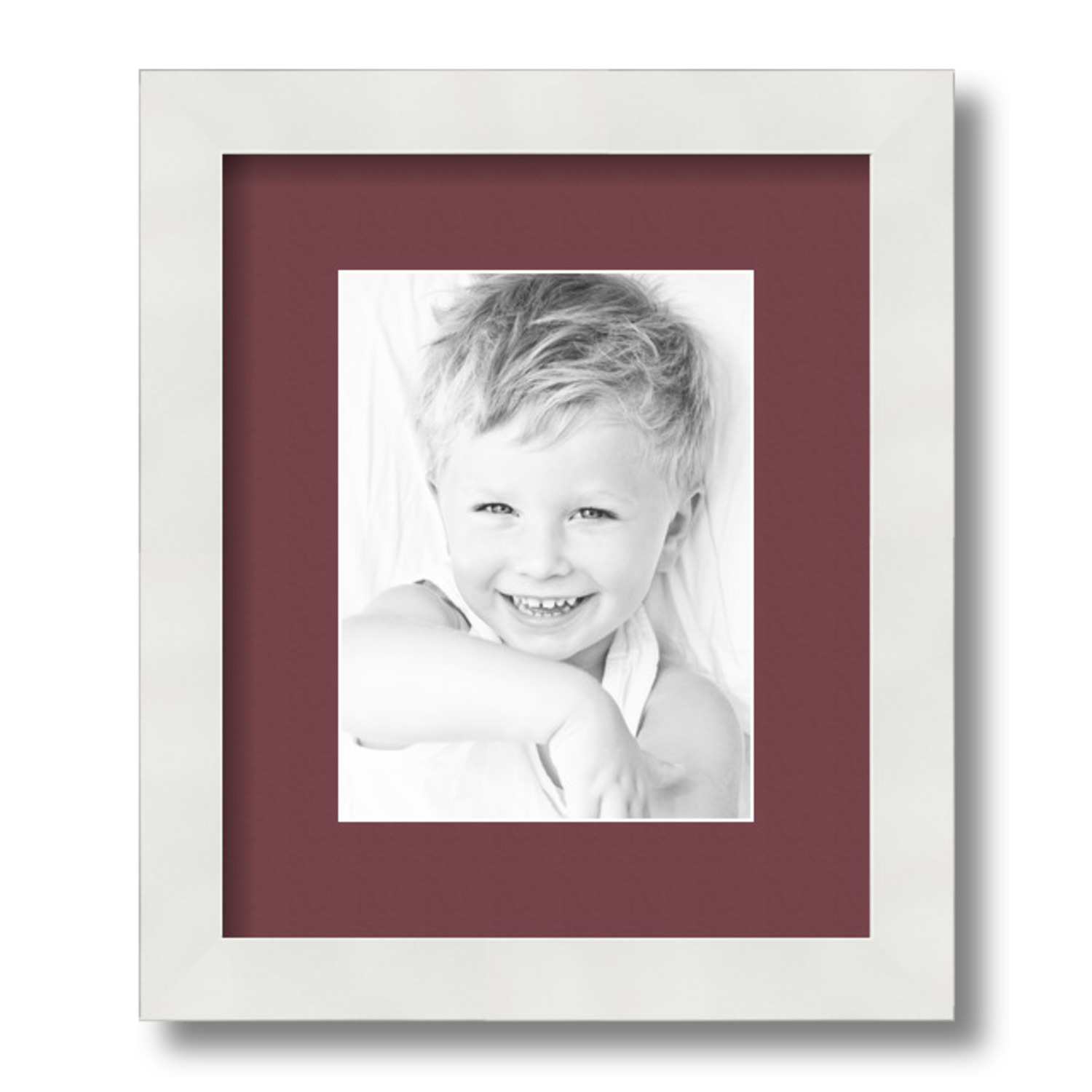 ArtToFrames Matted 10x12 White Picture Frame with 2" Mat, 6x8 Opening 3966