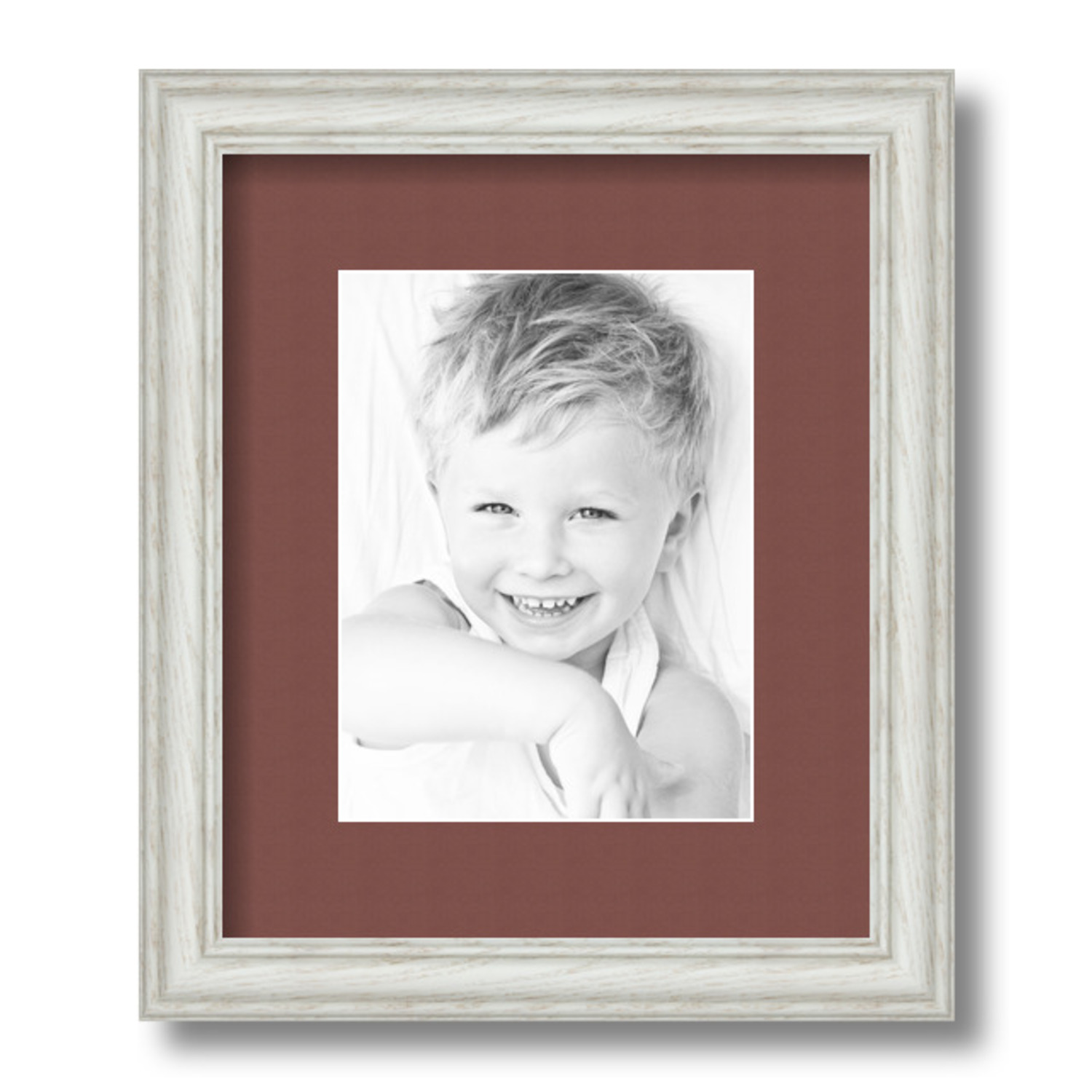 ArtToFrames Matted 10x12 White Picture Frame with 2" Mat, 6x8 Opening 4098