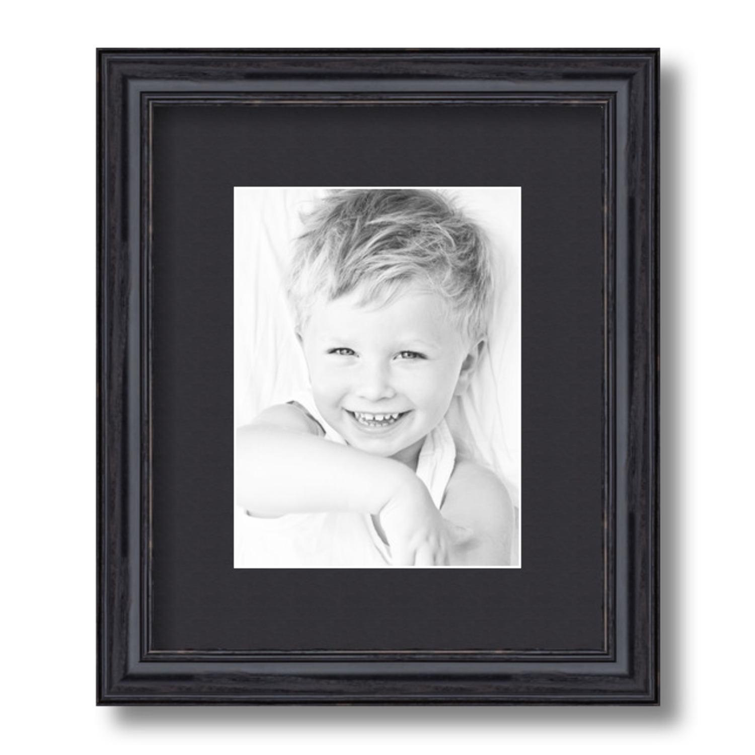 ArtToFrames Matted 10x12 Black Picture Frame with 2" Mat, 6x8 Opening 4083