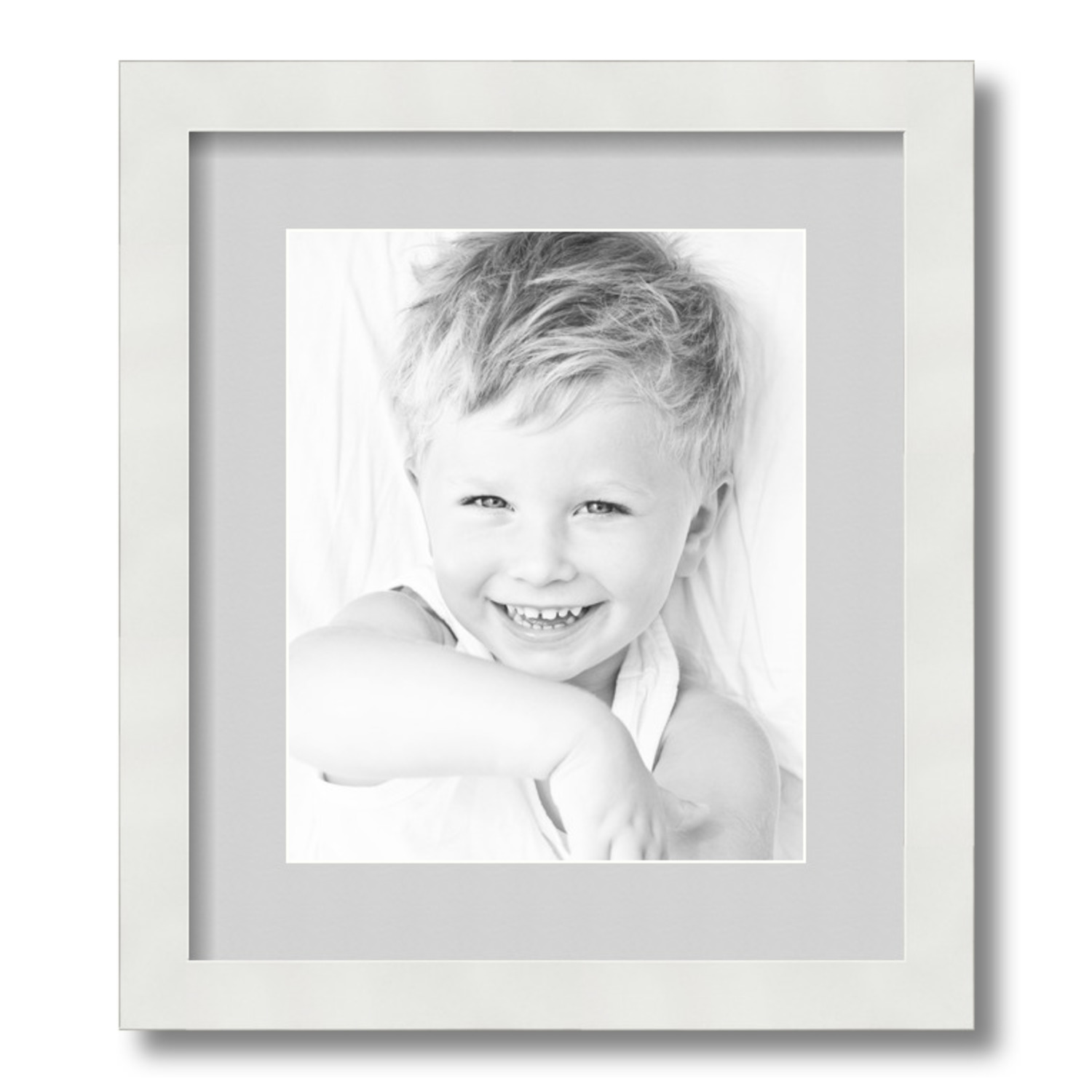 ArtToFrames Matted 12.5x15 White Picture Frame with 2" Mat, 8.5x11 Opening 3966