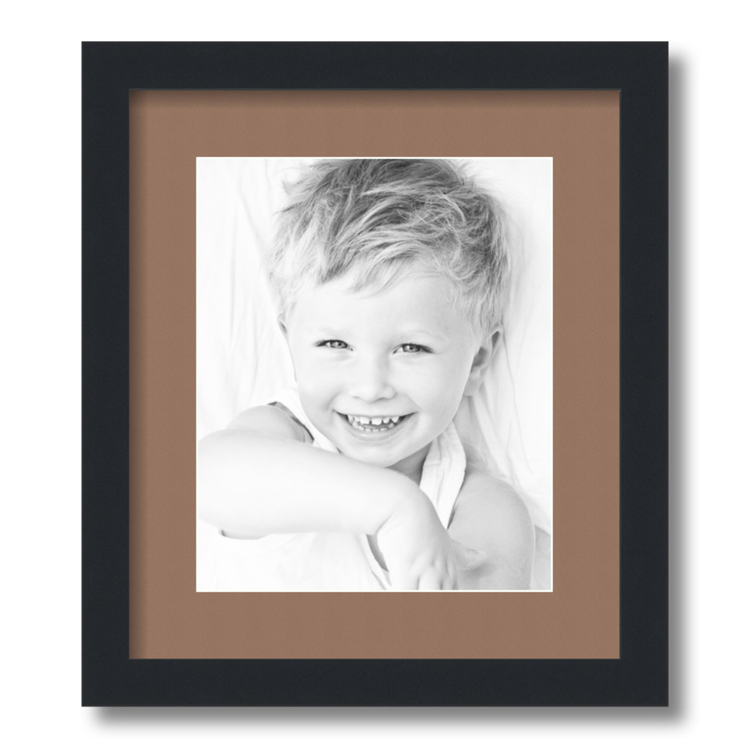 ArtToFrames Matted 12.5x15 Black Picture Frame with 2" Mat, 8.5x11 Opening 3926