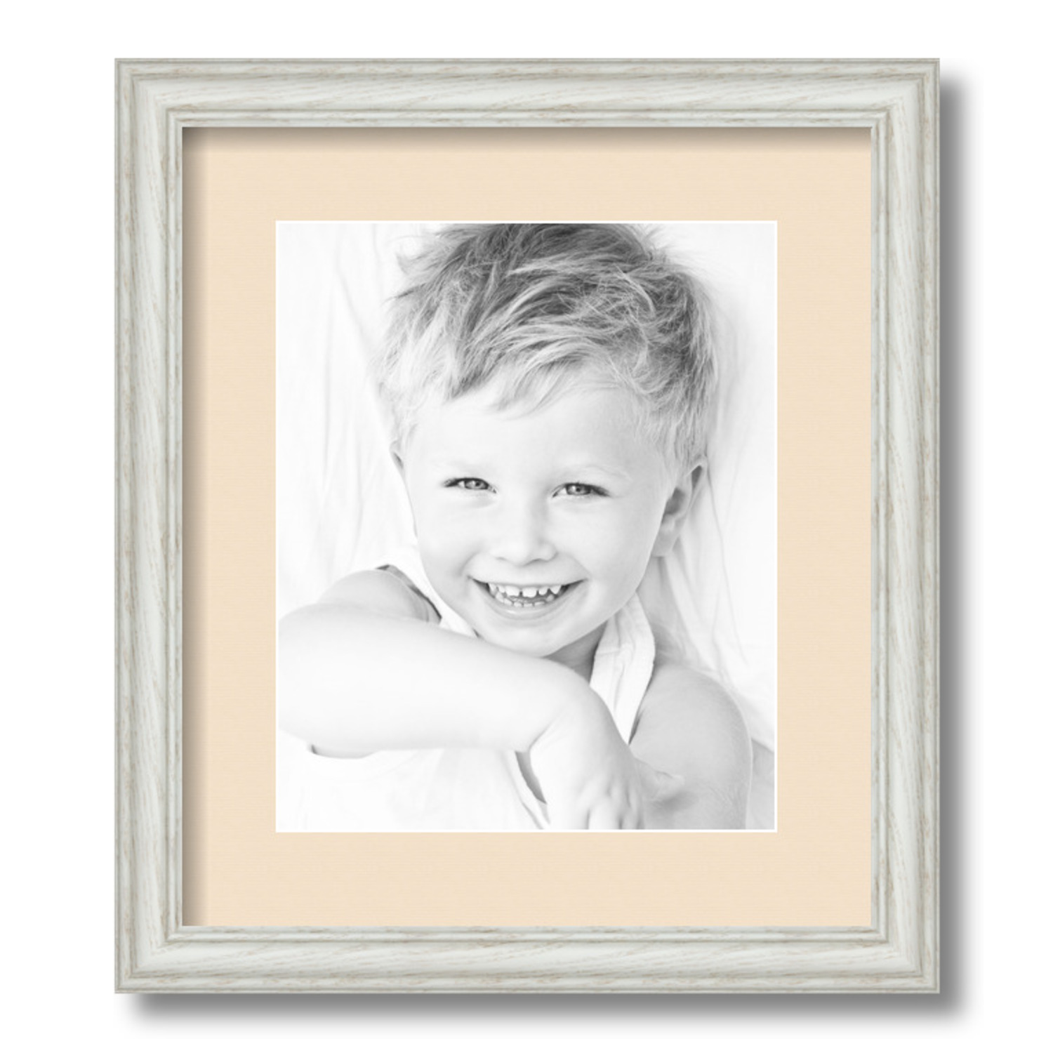 ArtToFrames Matted 12.5x15 White Picture Frame with 2" Mat, 8.5x11 Opening 4098