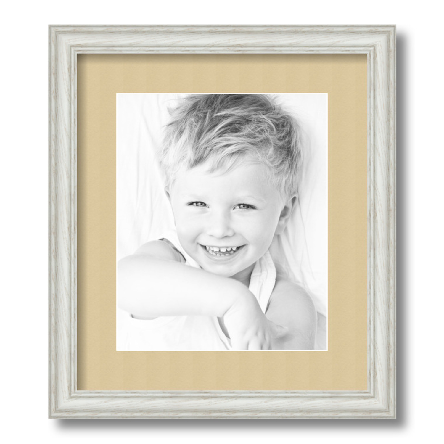 ArtToFrames Matted 12.5x15 White Picture Frame with 2" Mat, 8.5x11 Opening 4098