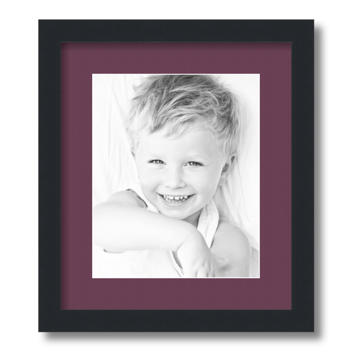 ArtToFrames Matted 12.5x15 Black Picture Frame with 2" Mat, 8.5x11 Opening 3926