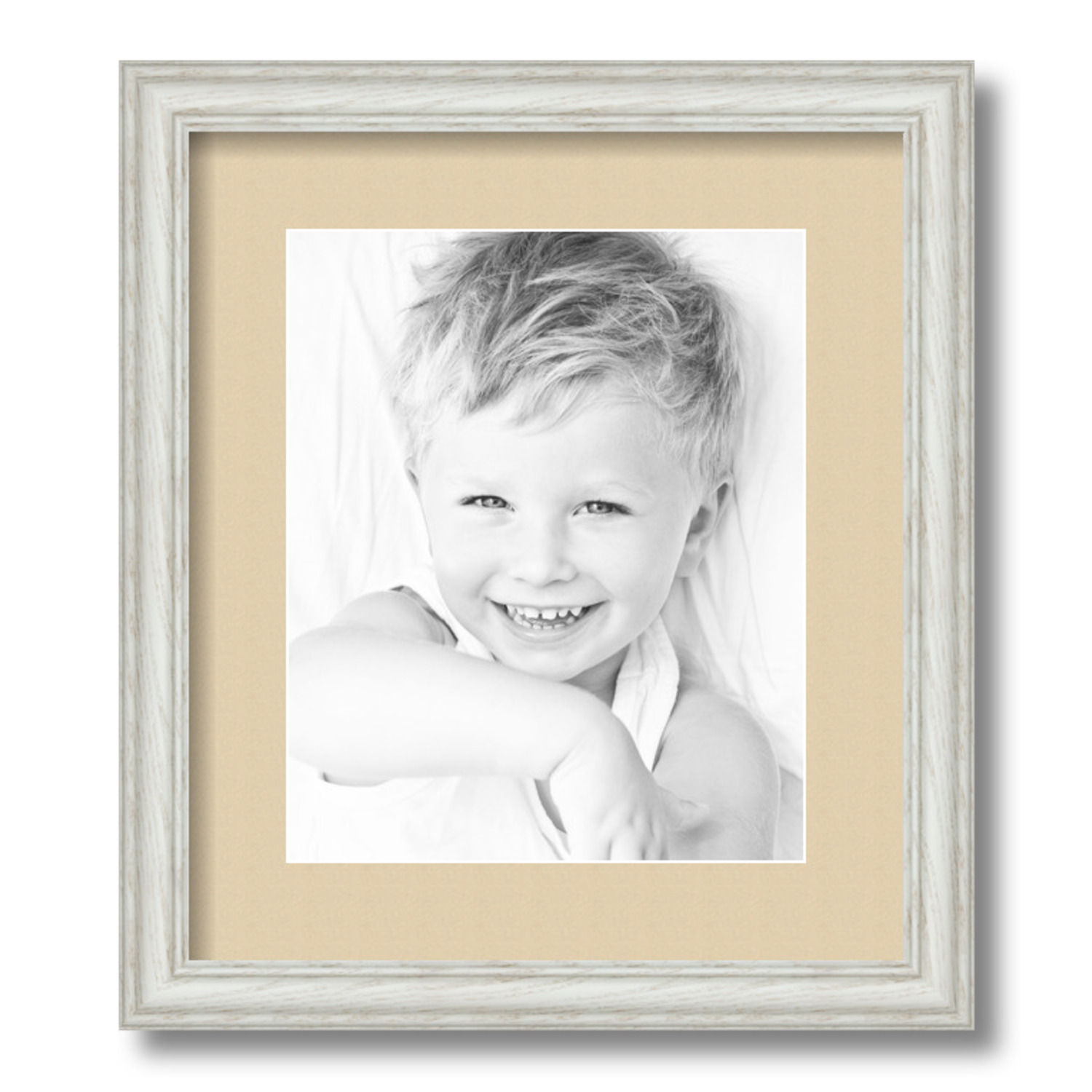 ArtToFrames Matted 12.5x15 White Picture Frame with 2" Mat, 8.5x11 Opening 4098