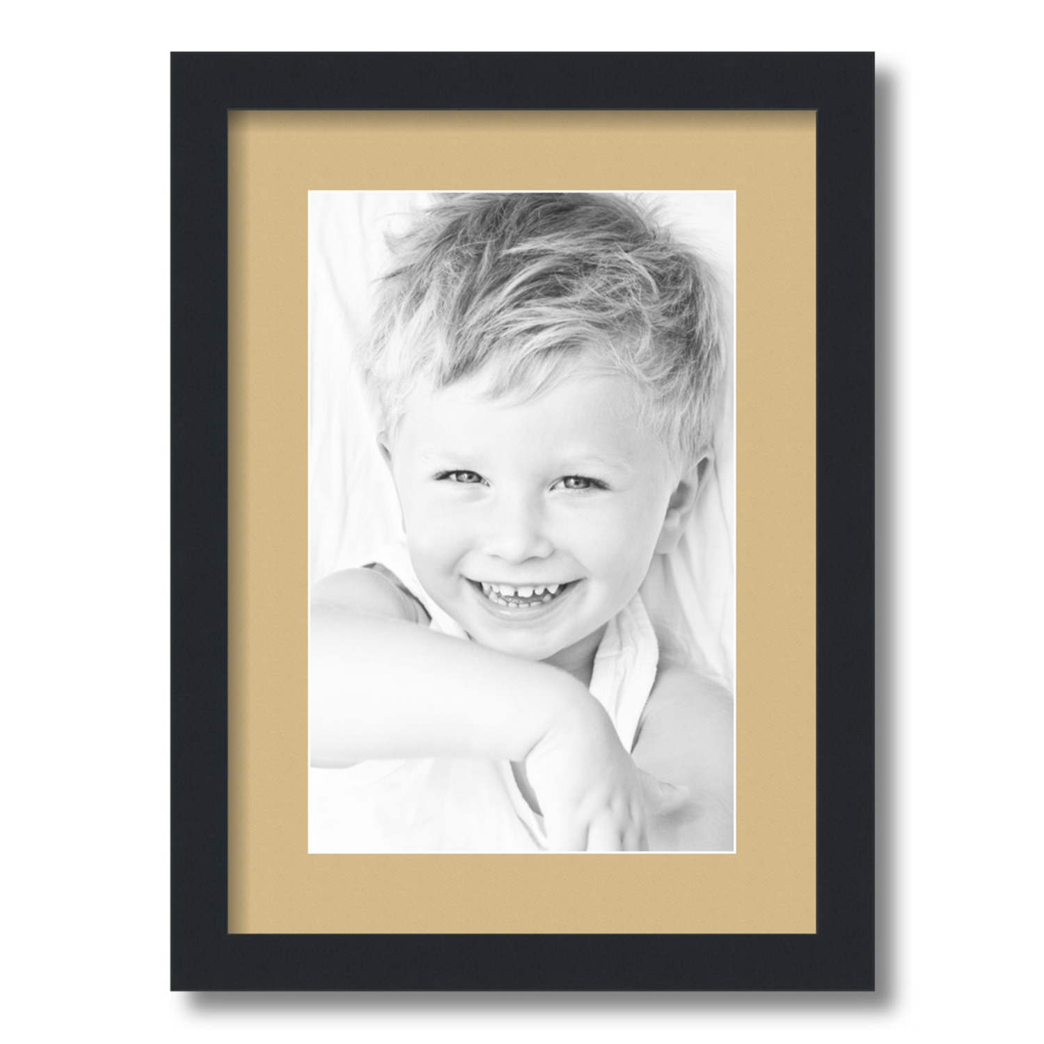 ArtToFrames Matted 12.5x18 Black Picture Frame with 2" Mat, 8.5x14 Opening 3926