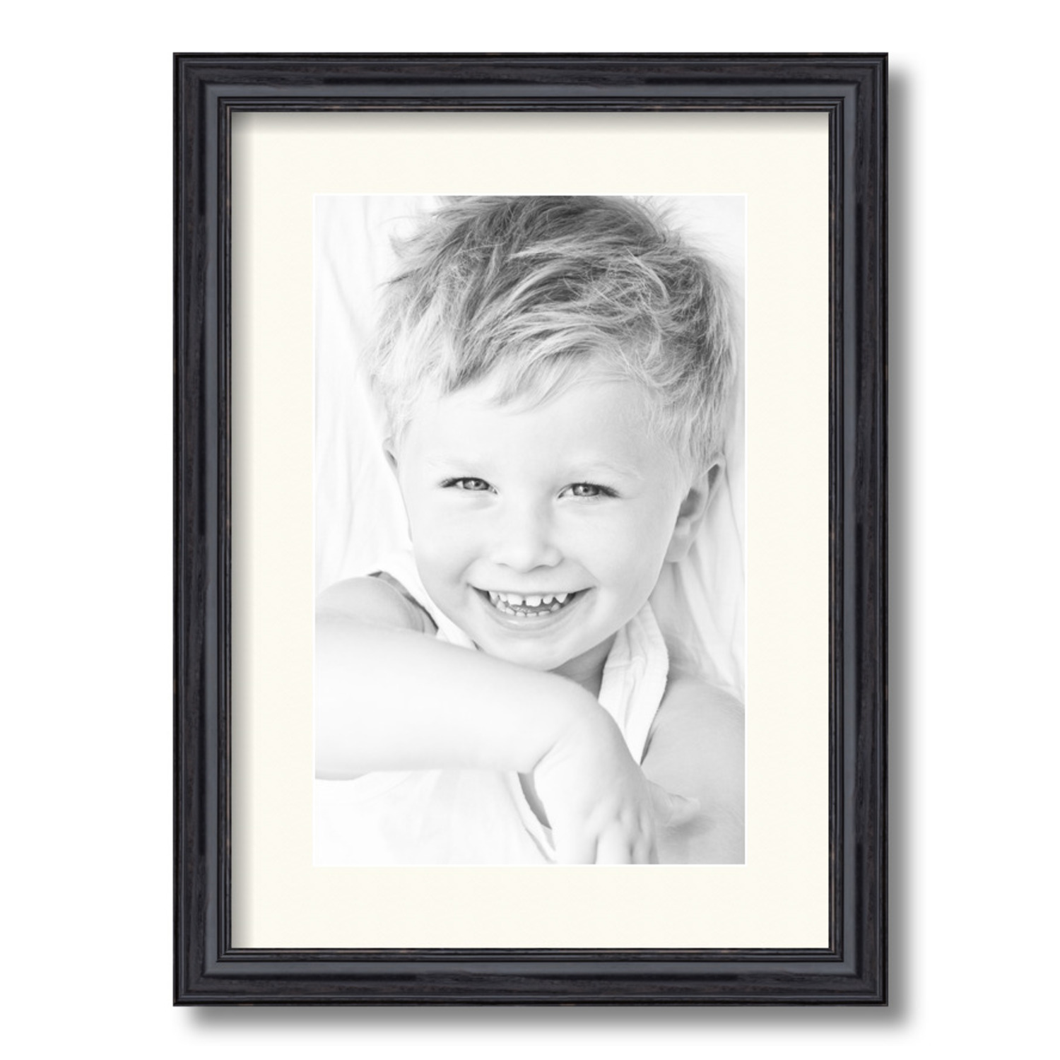 ArtToFrames Matted 12.5x18 Black Picture Frame with 2" Mat, 8.5x14 Opening 4083