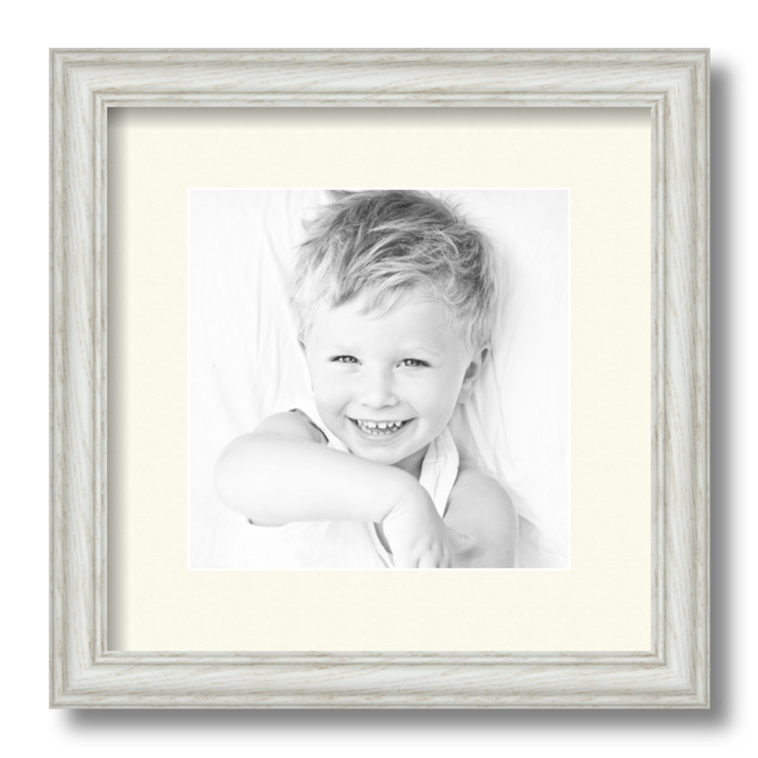 ArtToFrames Matted 12x12 White Picture Frame with 2" Mat, 8x8 Opening 4098