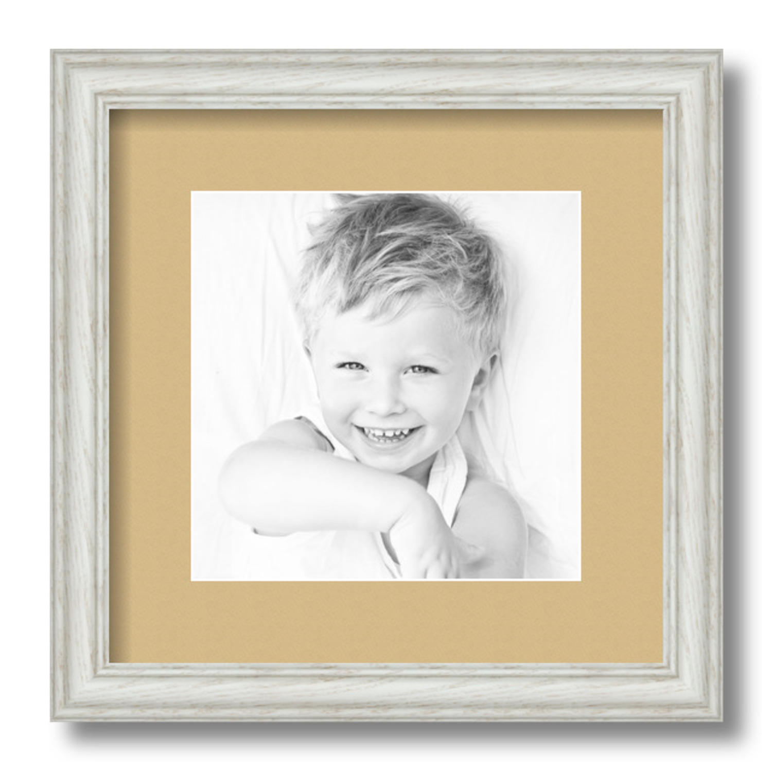 ArtToFrames Matted 12x12 White Picture Frame with 2" Mat, 8x8 Opening 4098