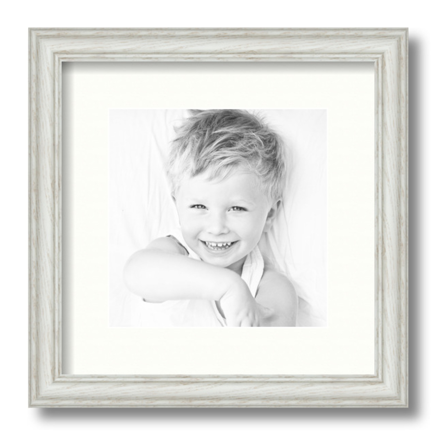 ArtToFrames Matted 12x12 White Picture Frame with 2" Mat, 8x8 Opening 4098