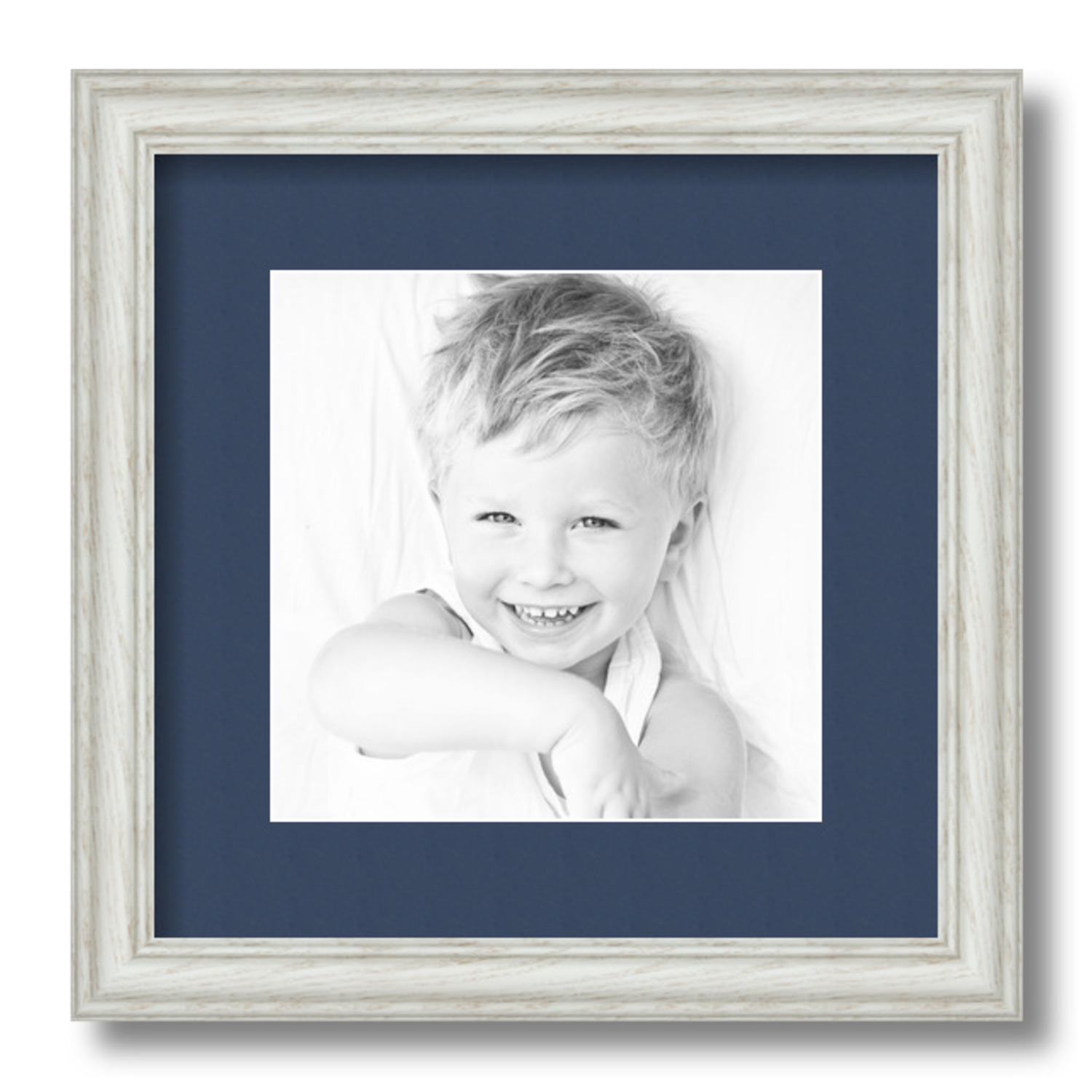 ArtToFrames Matted 12x12 White Picture Frame with 2" Mat, 8x8 Opening 4098