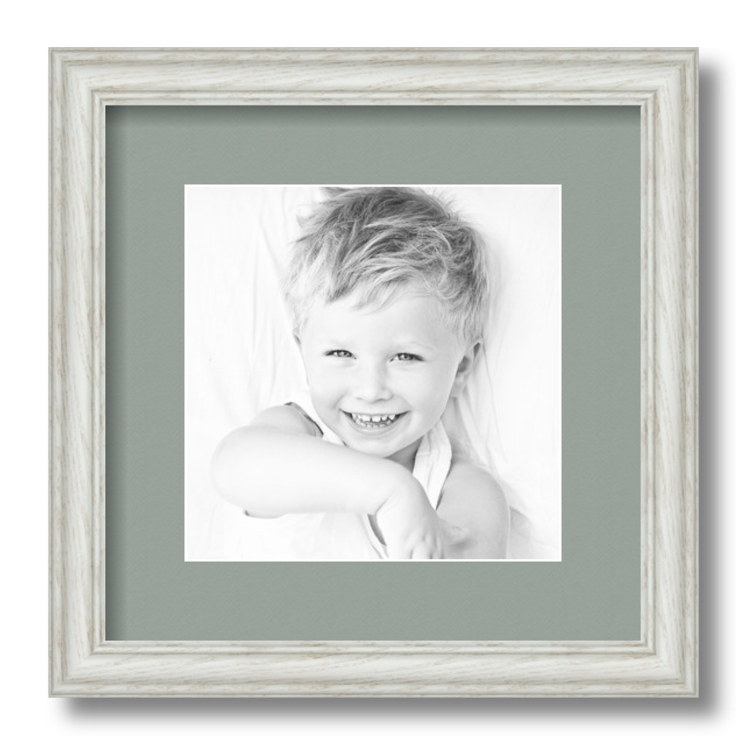 ArtToFrames Matted 12x12 White Picture Frame with 2" Mat, 8x8 Opening 4098