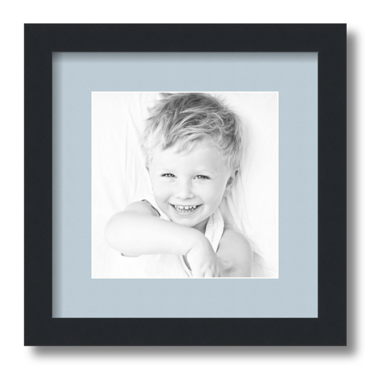 ArtToFrames Matted 12x12 Black Picture Frame with 2" Mat, 8x8 Opening 3926