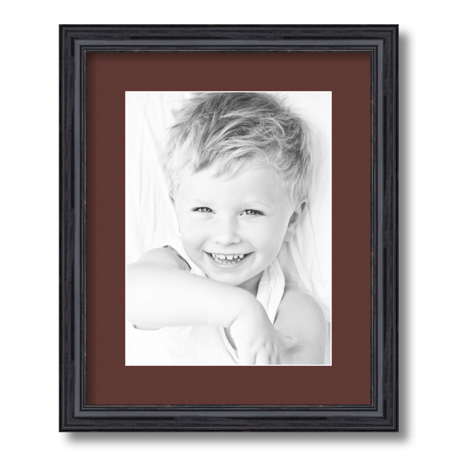 ArtToFrames Matted 13x16 Black Picture Frame with 2" Mat, 9x12 Opening 4083