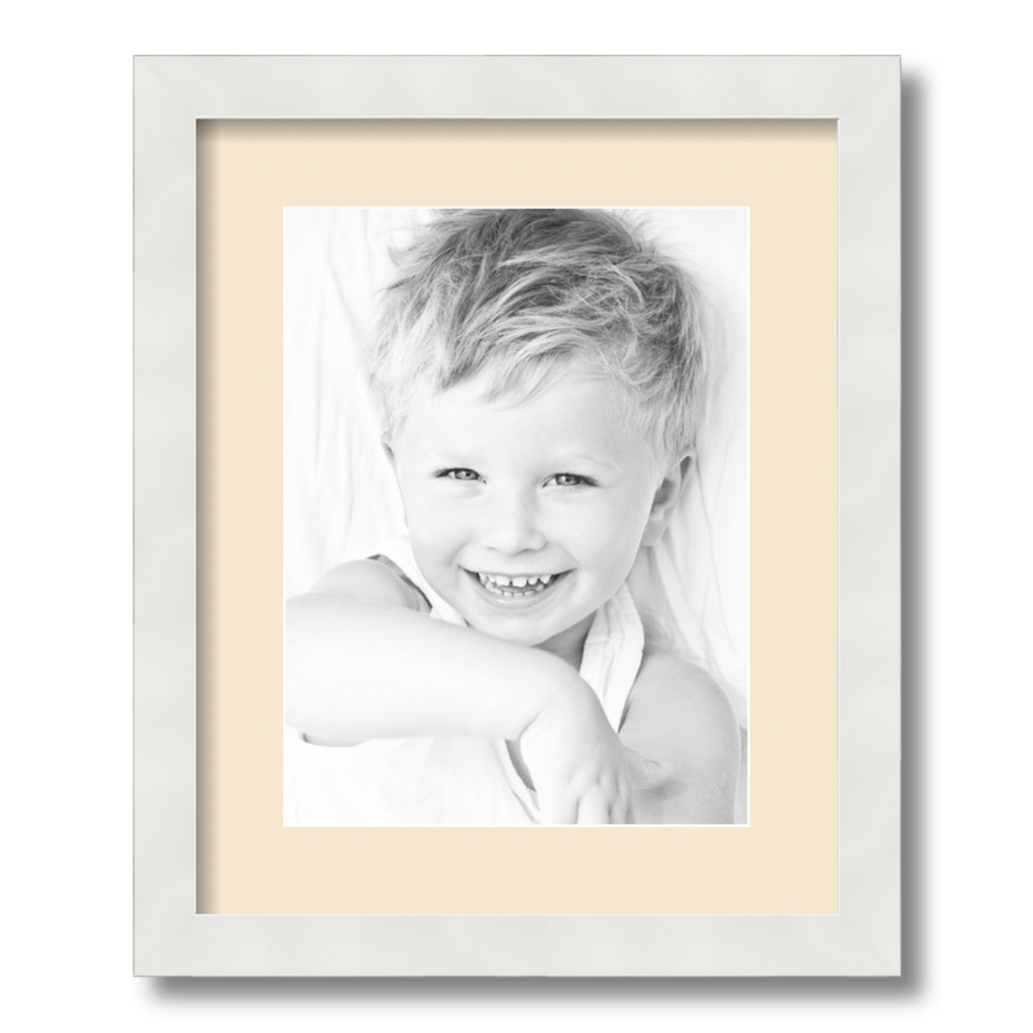 ArtToFrames Matted 13x16 White Picture Frame with 2" Mat, 9x12 Opening 3966