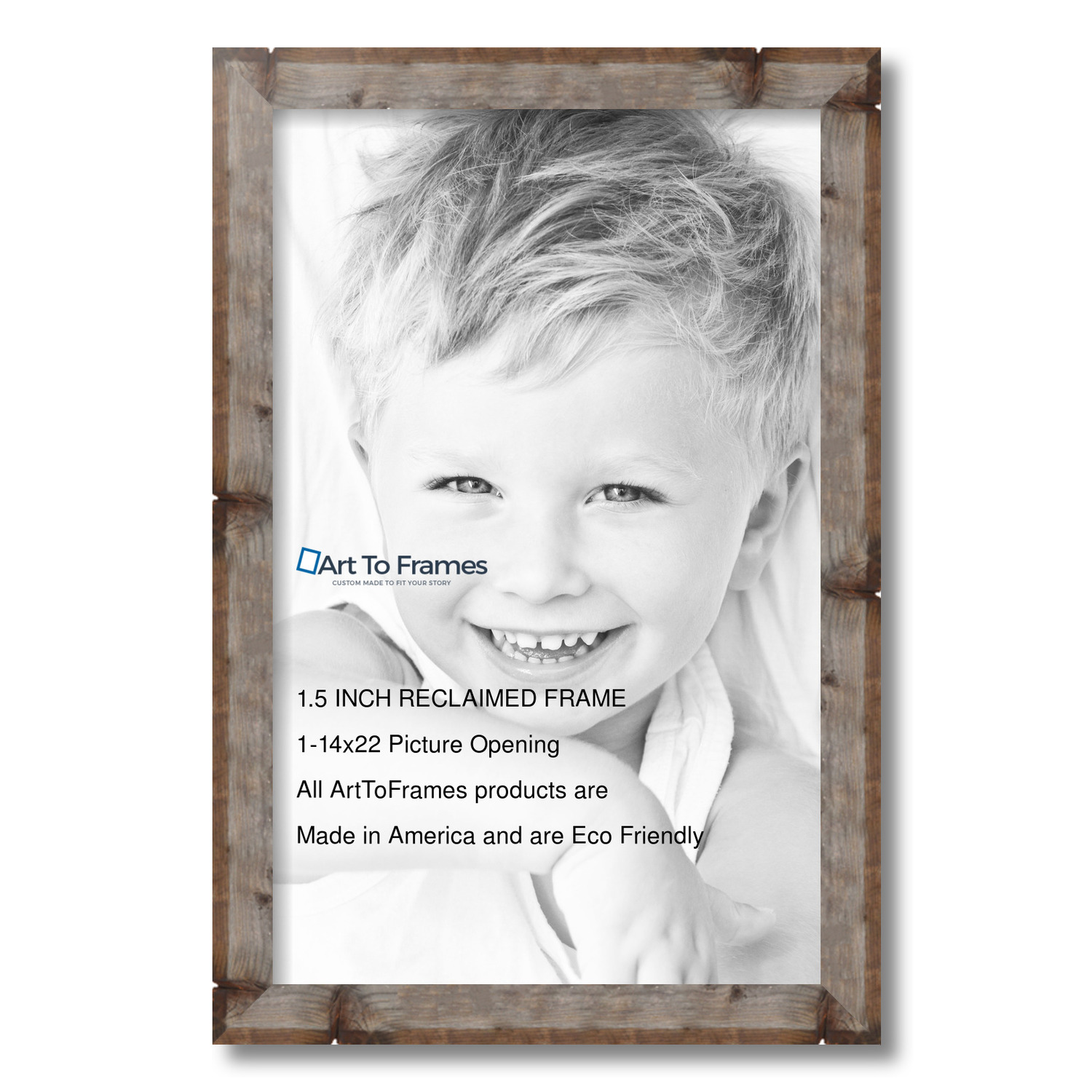 ArtToFrames 14 x 22" Rustic Custom Picture Poster Frame 1.5" Wide A53KH - Picture 6 of 33
